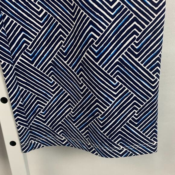 J. McLaughlin Geometric Blue Pull On Pants sz XS - Picture 5 of 7